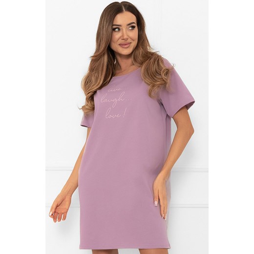 Damska koszula nocna wrzosowa Ksara, Kolor wrzosowy, Rozmiar S, Italian Fashion ze sklepu Intymna w kategorii Koszule nocne - zdjęcie 185822433