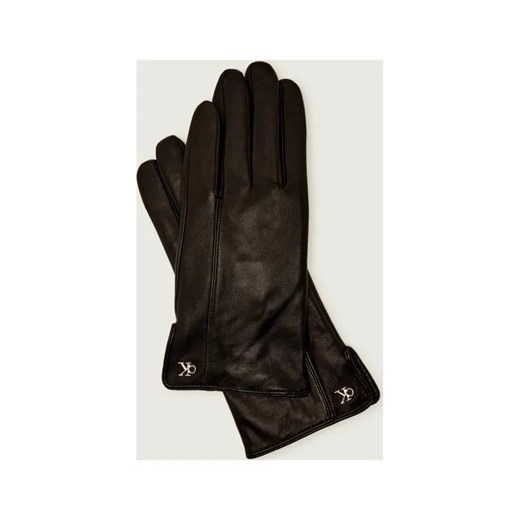 Calvin Klein Skórzane rękawiczki | z dodatkiem wełny ze sklepu Gomez Fashion Store w kategorii Rękawiczki damskie - zdjęcie 185822881