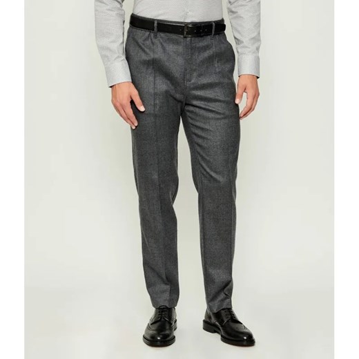 Emporio Armani Wełniane spodnie | Regular Fit ze sklepu Gomez Fashion Store w kategorii Spodnie męskie - zdjęcie 185825851
