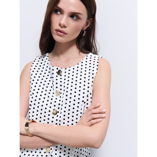 Mohito - Biały top w grochy - biały Mohito XL Mohito