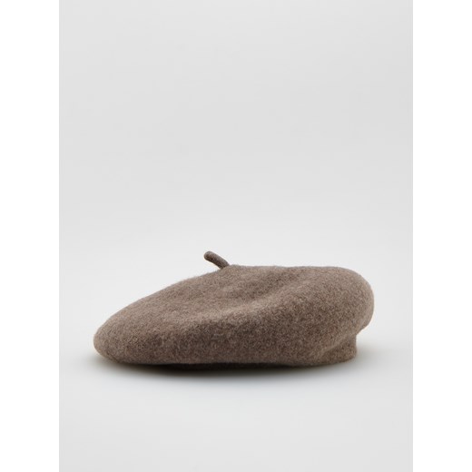 Reserved - Wełniany beret - brązowy Reserved ONE SIZE Reserved