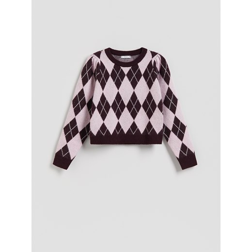 Reserved - Sweter w romby - wielobarwny ze sklepu Reserved w kategorii Swetry damskie - zdjęcie 185826733