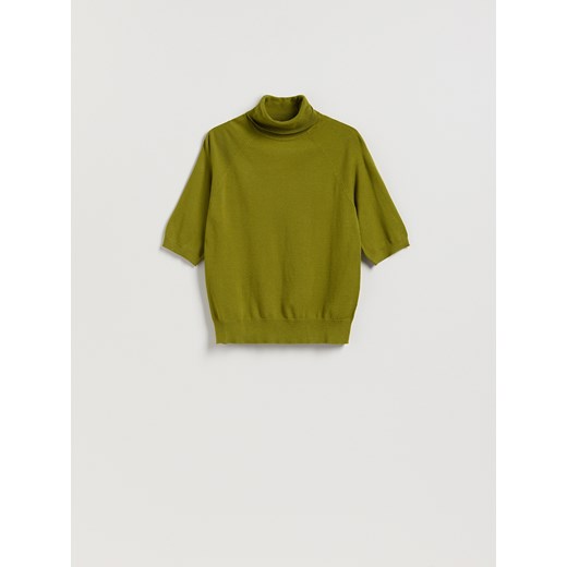 Reserved - Sweter z golfem - oliwkowy ze sklepu Reserved w kategorii Swetry damskie - zdjęcie 185826761