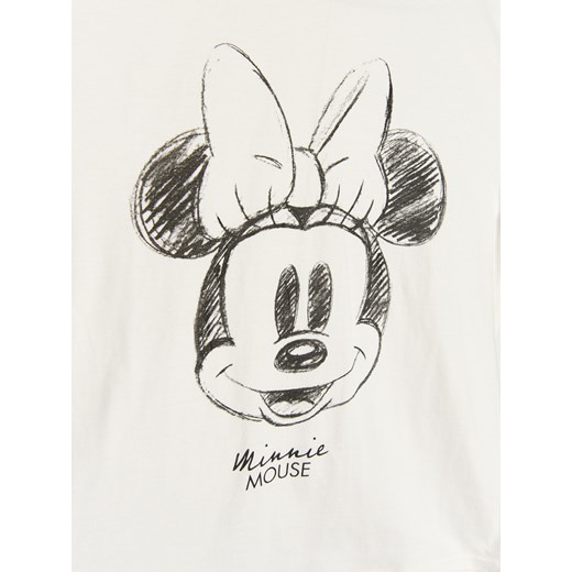 Sinsay - Koszulka Minnie Mouse - kremowy Sinsay 140 (9-10 l) Sinsay
