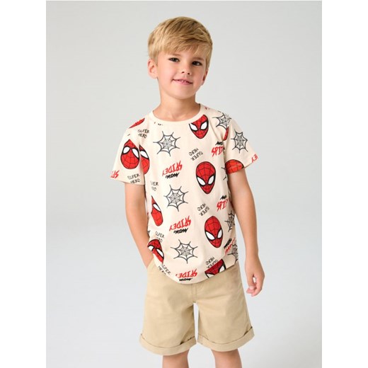 Sinsay - Koszulka Spider-Man - beżowy ze sklepu Sinsay w kategorii T-shirty chłopięce - zdjęcie 185828181