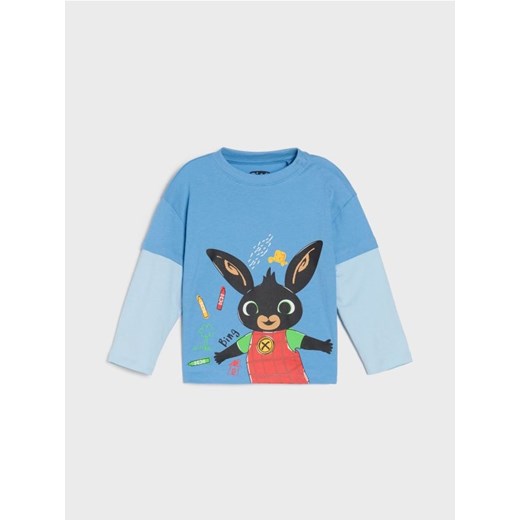 Sinsay - Koszulka z długimi rękawami Bing - niebieski ze sklepu Sinsay w kategorii T-shirty chłopięce - zdjęcie 185828192