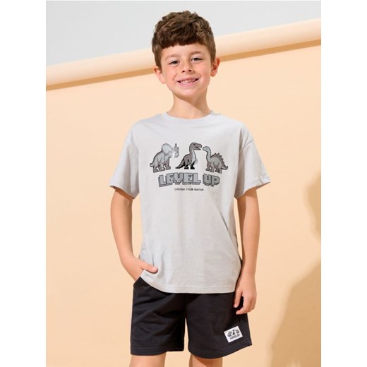 Sinsay - Szorty z naszywką - szary ze sklepu Sinsay w kategorii T-shirty chłopięce - zdjęcie 185828203