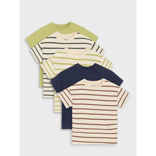 Sinsay - Koszulki 5 pack - zielony - id: 840EY-71X - marki Sinsay - 185828223 Sinsay - Koszulki 5 pack - zielony ze sklepu Sinsay w kategorii T-shirty chłopięce - zdjęcie 185828223