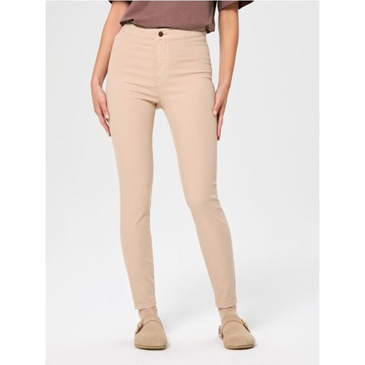 Sinsay - Jeansy skinny - kremowy ze sklepu Sinsay w kategorii Jeansy damskie - zdjęcie 185828233