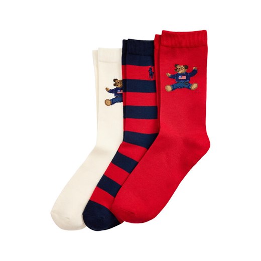 Zestaw 3 par wysokich skarpet dziecięcych Polo Ralph Lauren 448P03263001 Kolorowy ze sklepu eobuwie.pl w kategorii Skarpetki dziecięce - zdjęcie 185828440