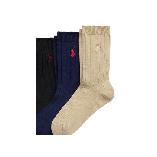 Zestaw 3 par wysokich skarpet dziecięcych Polo Ralph Lauren 444979301001 Polo Ralph Lauren 39_41 eobuwie.pl