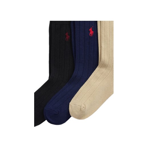 Zestaw 3 par wysokich skarpet dziecięcych Polo Ralph Lauren 444979301001 Polo Ralph Lauren 39_41 eobuwie.pl