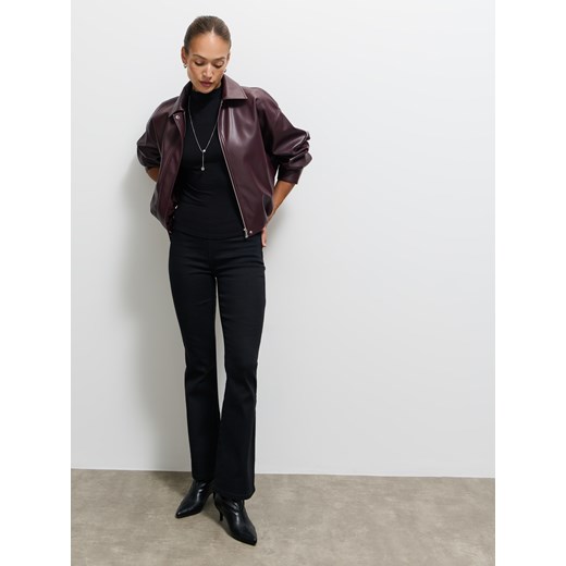 Mohito - Czarna bluzka ze stójką - czarny Mohito XS Mohito