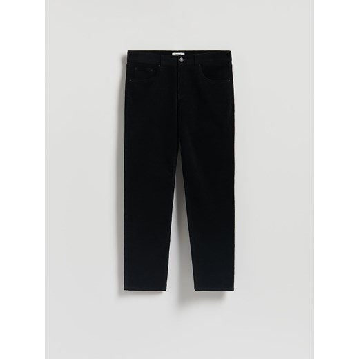 Reserved - Bawełniane spodnie slim fit - czarny ze sklepu Reserved w kategorii Spodnie męskie - zdjęcie 185829011
