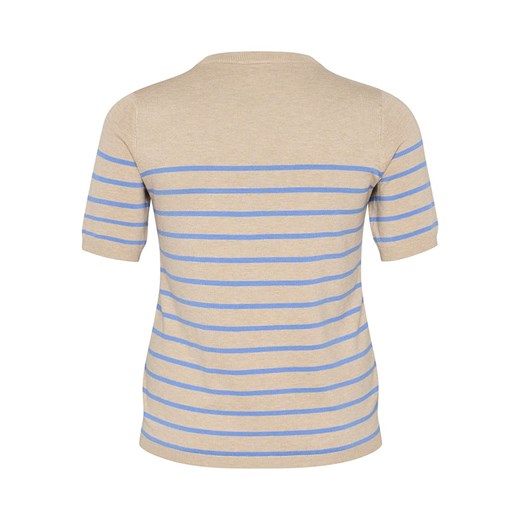 KAFFE curve Sweter w kolorze beżowo-błękitnym L okazyjna cena Limango Polska