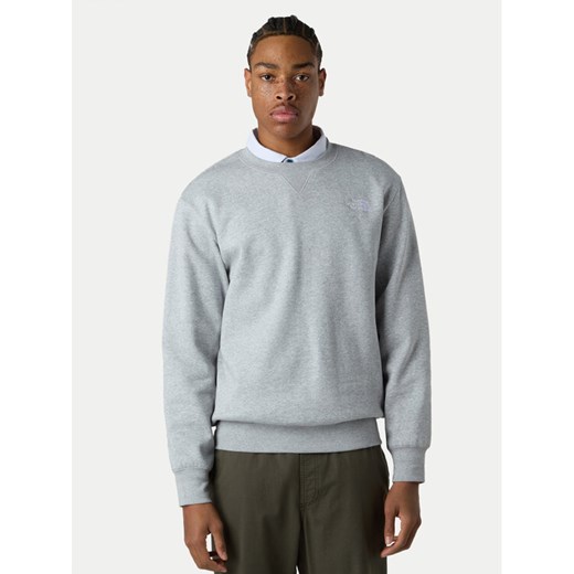 The North Face Bluza Essential NF0A89ET Szary Regular Fit ze sklepu MODIVO w kategorii Bluzy męskie - zdjęcie 185833711