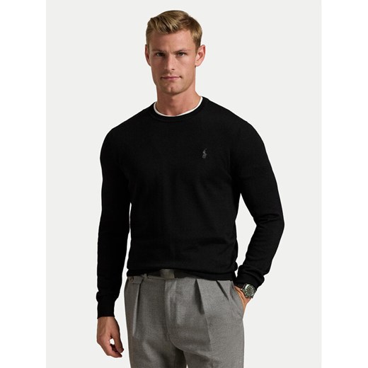 Polo Ralph Lauren Sweter 710946143004 Czarny Slim Fit ze sklepu MODIVO w kategorii Swetry męskie - zdjęcie 185833861