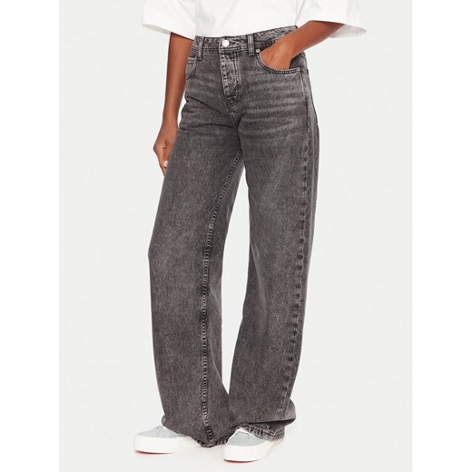 Roxy Jeansy Milla ERJDP03312 Szary Wide Leg ze sklepu MODIVO w kategorii Jeansy damskie - zdjęcie 185833871