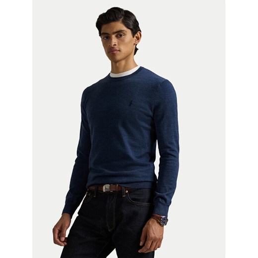 Polo Ralph Lauren Sweter 710946143006 Granatowy Slim Fit ze sklepu MODIVO w kategorii Swetry męskie - zdjęcie 185834040