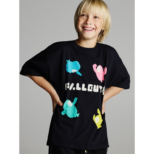 Reserved - T-shirt Fall Guys - czarny ze sklepu Reserved w kategorii T-shirty chłopięce - zdjęcie 185836162