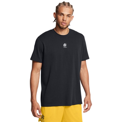 Męska koszulka do koszykówki Under Armour Curry Logo Heavyweight - czarna ze sklepu Sportstylestory.com w kategorii T-shirty męskie - zdjęcie 185837081