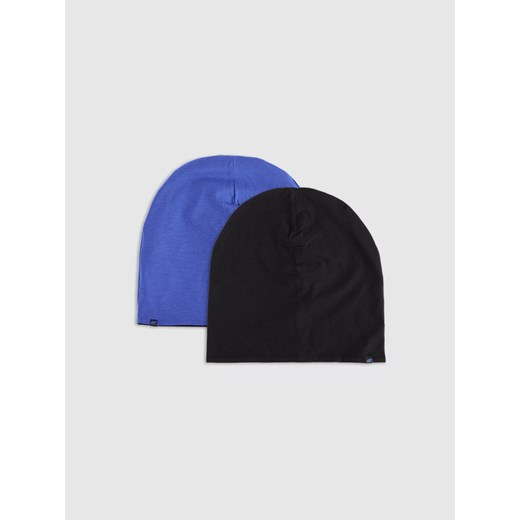 Dziecięca czapka beanie dwustronna 4F 4FJWAW25ACAPU603 - czarna ze sklepu Sportstylestory.com w kategorii Czapki dziecięce - zdjęcie 185837800