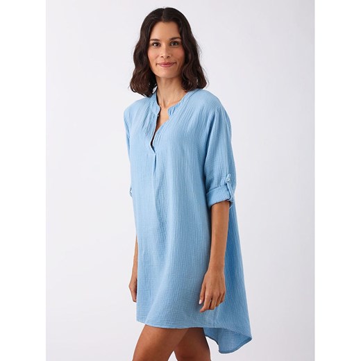 Zwillingsherz Tunika &quot;Rom&quot; w kolorze błękitnym Zwillingsherz onesize wyprzedaż Limango Polska