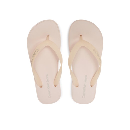 Japonki Calvin Klein Jeans Beach Sandal Flatform Logo YW0YW01092 Różowy ze sklepu eobuwie.pl w kategorii Klapki damskie - zdjęcie 185839413