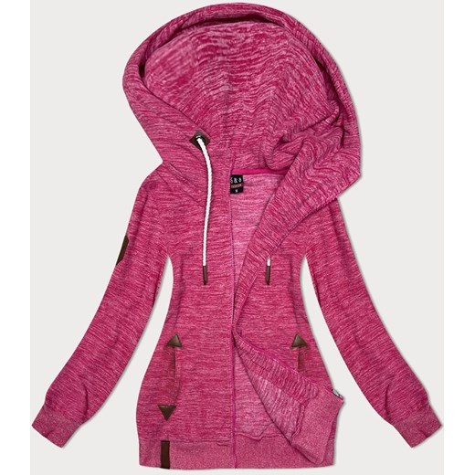 Rozpinana bluza polarowa różowy melanż (2310) ze sklepu goodlookin.pl w kategorii Bluzy damskie - zdjęcie 185840240