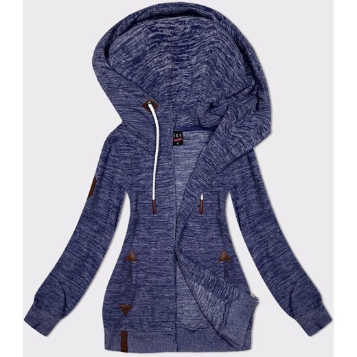 Rozpinana bluza polarowa granat melanż (2310) ze sklepu goodlookin.pl w kategorii Bluzy damskie - zdjęcie 185840241