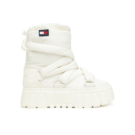 Śniegowce Tommy Jeans Tjw Chunky Snow Boot Nylon EN0EN02842 Biały ze sklepu eobuwie.pl w kategorii Śniegowce damskie - zdjęcie 185841693