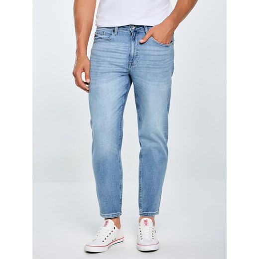 Jeansy męskie niebieskie Ates Cropped 122 ze sklepu Big Star w kategorii Jeansy męskie - zdjęcie 185842641