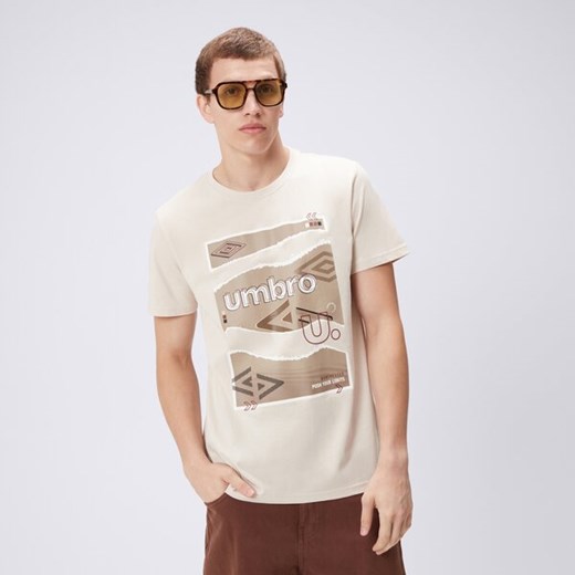 umbro t-shirt umbro graphics b logo beige ul325tsm04004 ze sklepu 50style.pl w kategorii T-shirty męskie - zdjęcie 185842952