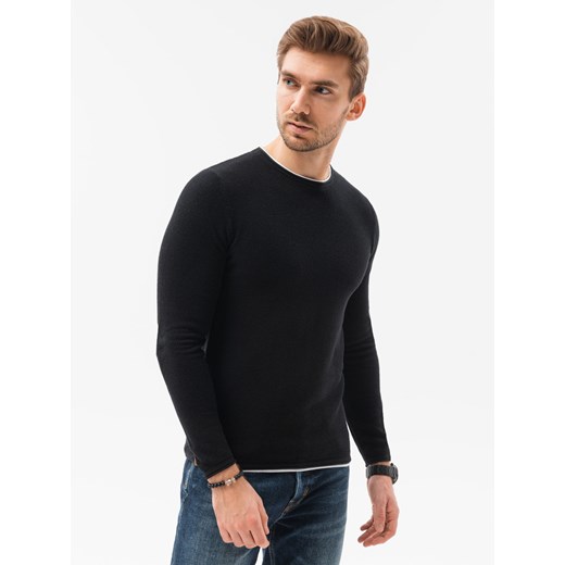 Sweter męski - czarny V1 E121 ze sklepu ombre w kategorii Swetry męskie - zdjęcie 185843292