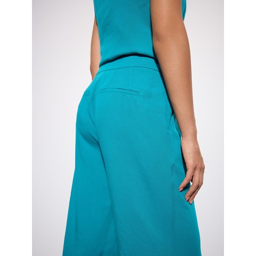 Mohito - Turkusowe spodnie z lnem - turkusowy Mohito 40 Mohito