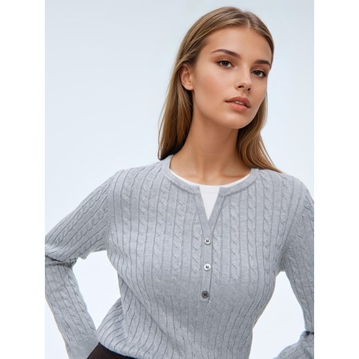 Mohito - Szary sweter z wiskozą - szary Mohito XS Mohito