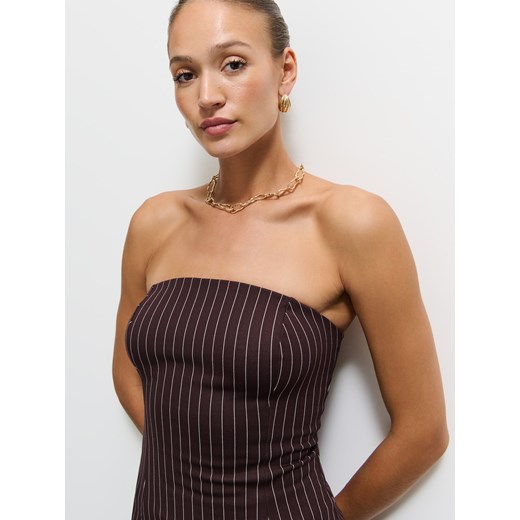 Mohito - Top w paski - ciemnobrązowy Mohito XL Mohito