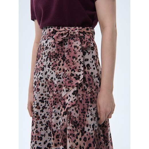 Mohito - Spódnica midi w panterkę - beżowy Mohito 40 Mohito