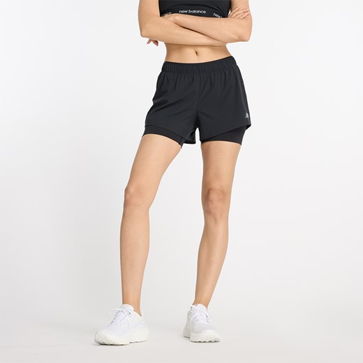 Spodenki damskie New Balance WS41287BK – czarne ze sklepu New Balance Poland w kategorii Szorty - zdjęcie 185847022