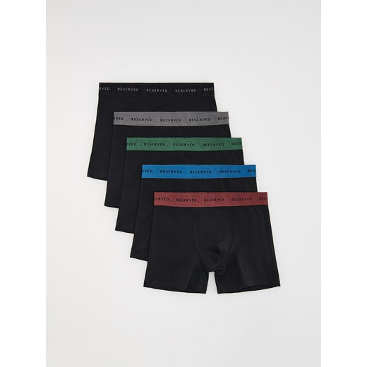 Reserved - 5 pack bokserek Long - czarny ze sklepu Reserved w kategorii Majtki męskie - zdjęcie 185847280