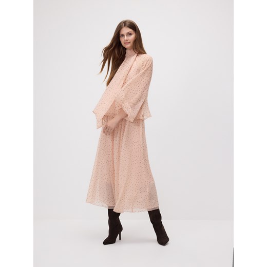 Reserved - Bluzka z bufiastym rękawem - pastelowy róż Reserved S Reserved