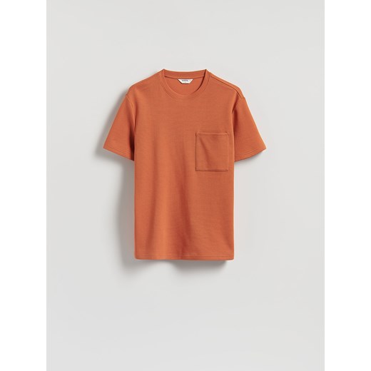 Reserved - Strukturalny t-shirt comfort fit - intenstywna czerwień ze sklepu Reserved w kategorii T-shirty męskie - zdjęcie 185847790