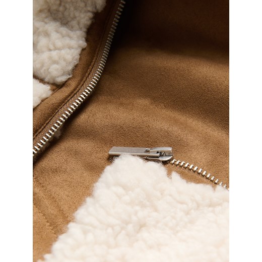 Reserved - Kurtka kożuszek - beżowy Reserved 158 (12 lat) Reserved