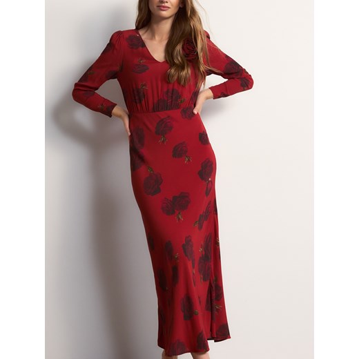 Reserved - Sukienka w kwiatowy wzór - czerwony Reserved XS Reserved
