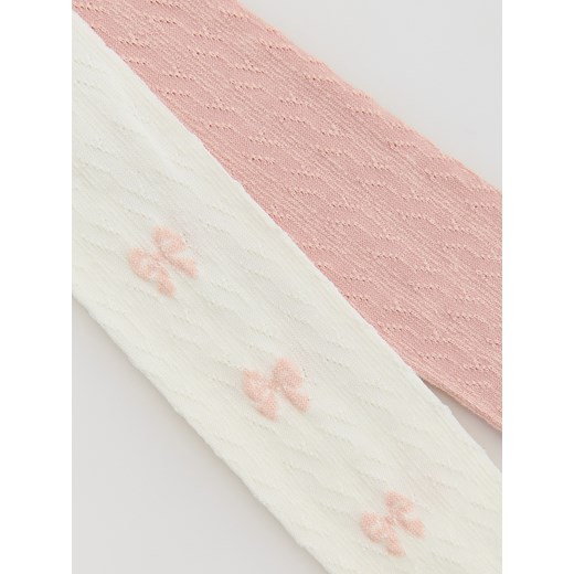 Reserved - Wzorzyste rajstopy - biały Reserved 98/104 (2-4 lata) Reserved