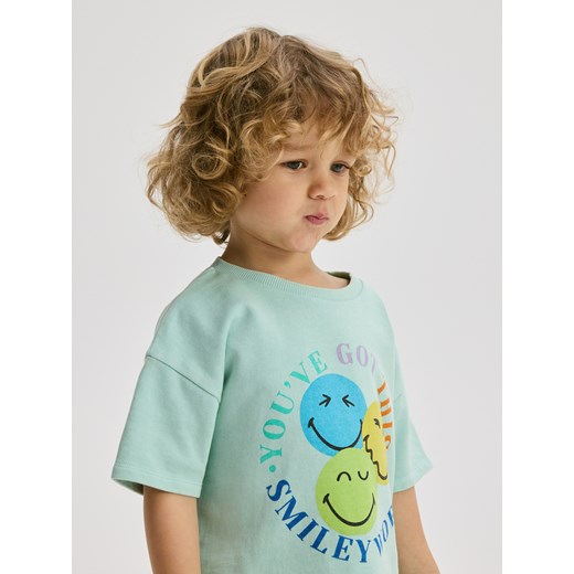 Reserved - Bawełniany komplet SmileyWorld® - niebieski ze sklepu Reserved w kategorii Komplety chłopięce - zdjęcie 185848483