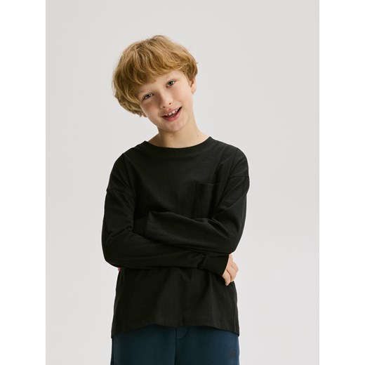 Reserved - Bawełniany longsleeve 3 pack - ciemnoszary Reserved 158 (12 lat) Reserved