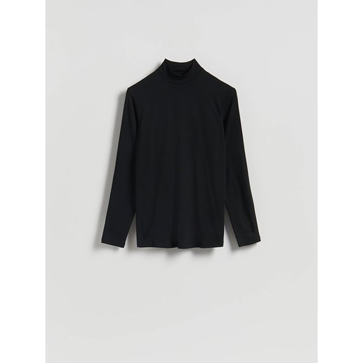 Reserved - Longsleeve z golfem - czarny ze sklepu Reserved w kategorii Bluzki damskie - zdjęcie 185849944