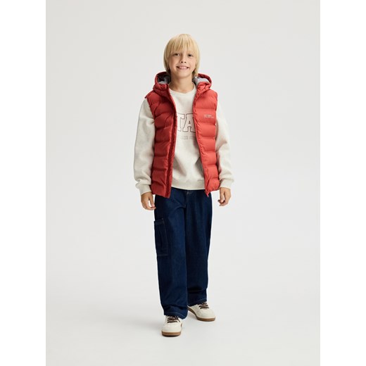 Reserved - Bluza z napisami - beżowy Reserved 122 (6-7 lat) Reserved