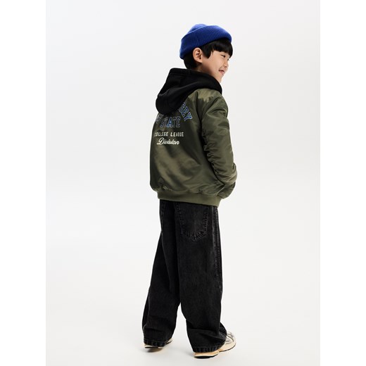 Reserved - Kurtka bomber oversize - oliwkowy ze sklepu Reserved w kategorii Kurtki chłopięce - zdjęcie 185850254